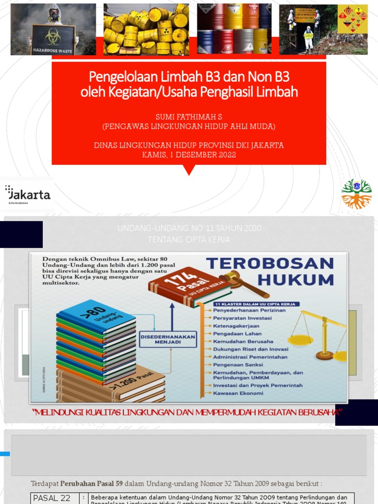 Pengelolaan Limbah B3 dan Non-B3 DKI Jakarta | PDF