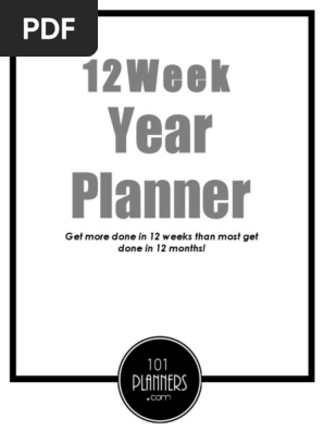 12 Weeks Print Planner