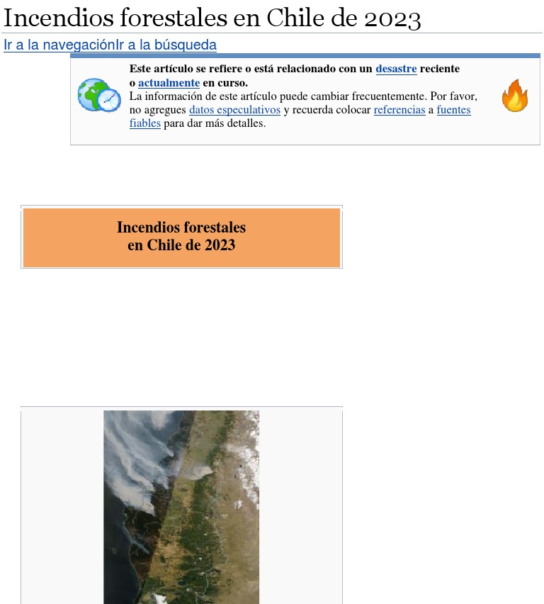 Incendios Forestales en Chile de 2023 | PDF