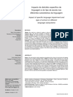 Impacto Do Distúrbio Específico de Linguagem e Do Tipo de Escola Nos Diferentes Subsistemas Da Linguagem