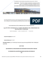 Ley #5749 - ESTABLECE LA CARTA ORGÁNICA DEL MINISTERIO DE EDUCACIÓN Y CIENCIAS PDF