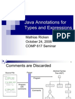 Java Annotations For Types and Expressions