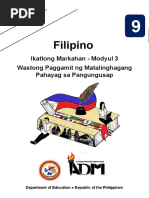 Fil9 q3 Mod3 Wastongpaggamitngmatalinghagangpahayagsapangungusap Version2