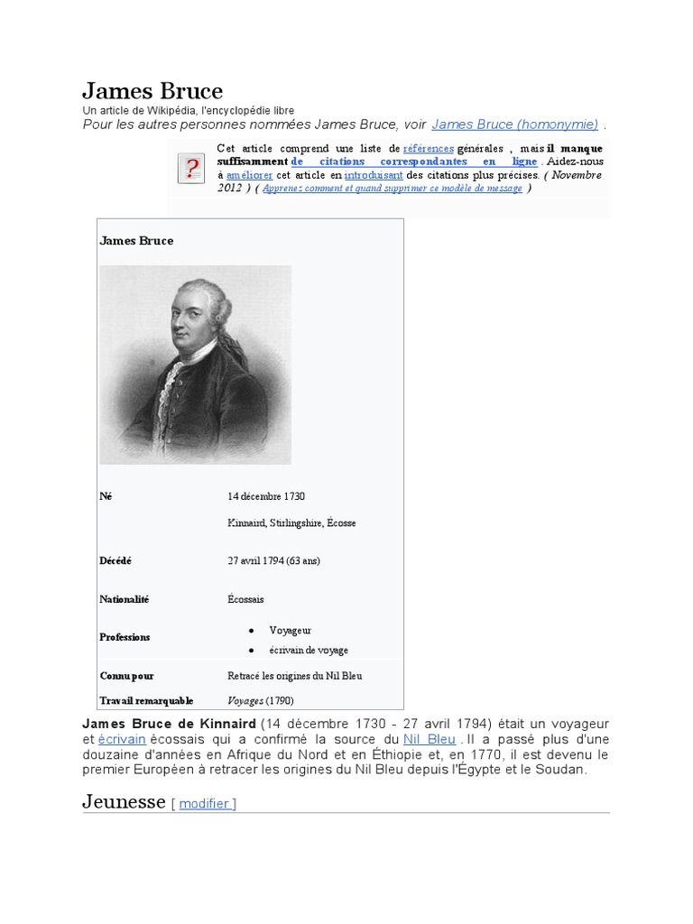 James Bruce et le Nil Bleu | PDF | Manuscrit