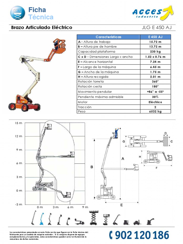 Ficha Tecnica JLG e 450 PDF PDF Estilos de carrocería Vehículos