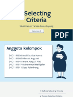 Kelompok 3C - PPT - Selecting Criteria