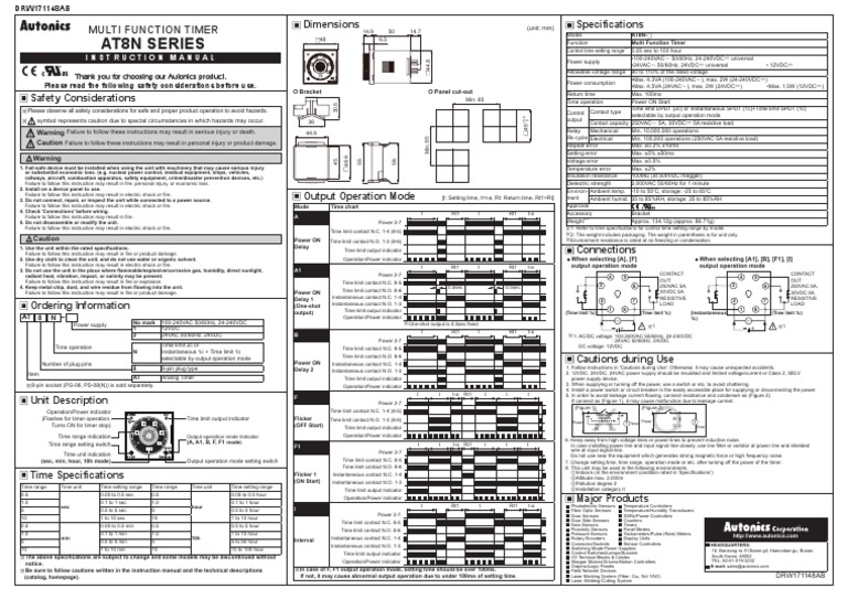 At8n en Ma 181004 W | PDF | Switch | Ac Power Plugs And Sockets