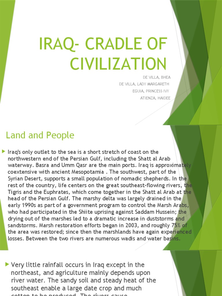 Iraq Cradle of Civilization PDF Iraq Middle East