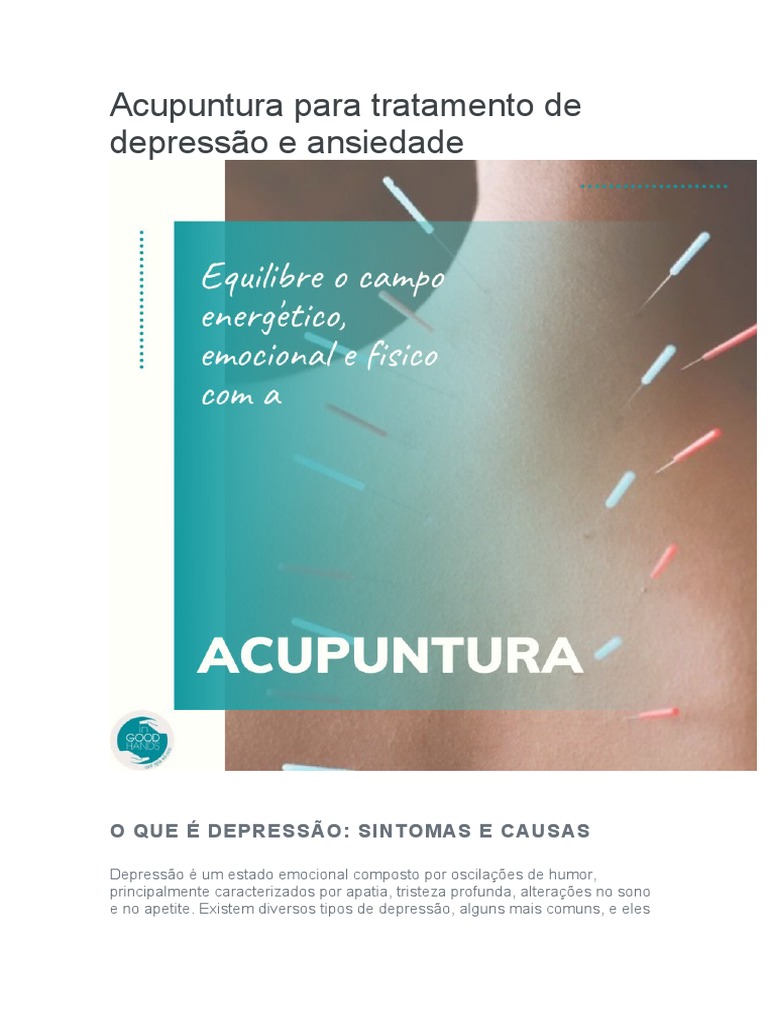 Acupuntura no Tratamento da Ansiedade | PDF | Acupuntura | Depressão