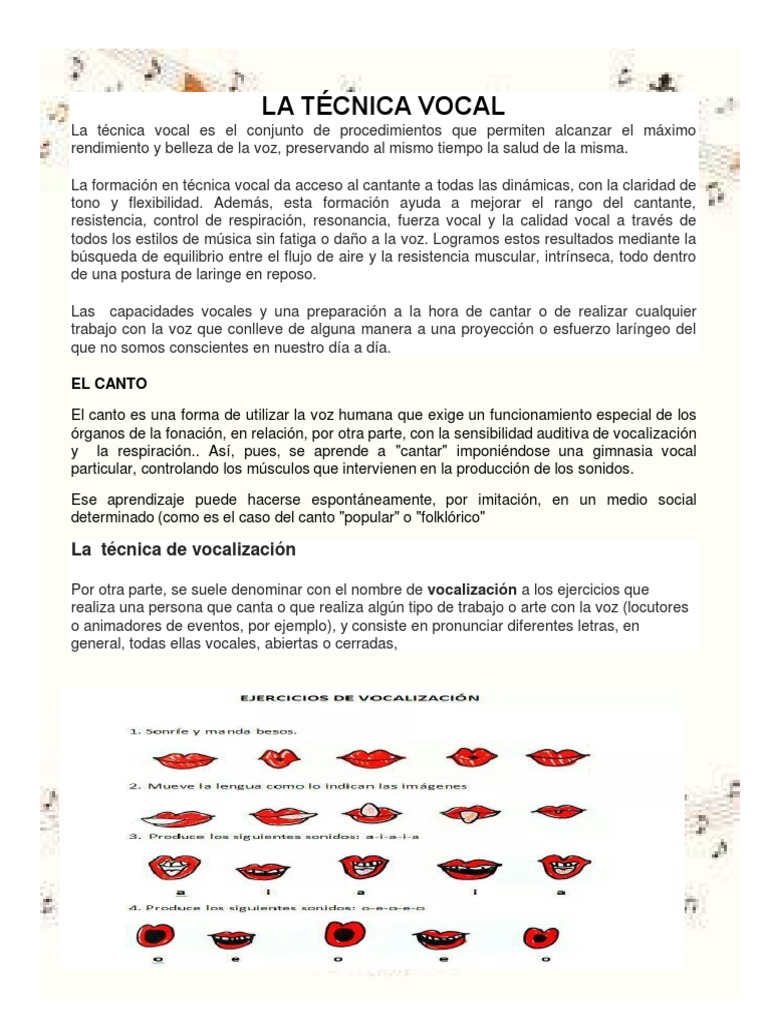 La Técnica Vocal | Descargar gratis PDF | Canto