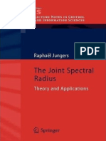 (Lecture Notes in Control and Information Sciences 385) Raphaël Jungers (Auth.) - The Joint Spectral Radius - Theory and applications-Springer-Verlag Berlin Heidelberg (2009) PDF