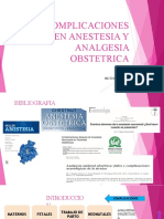 Complicaciones en La Analgesia y Anestesia Obstetrica