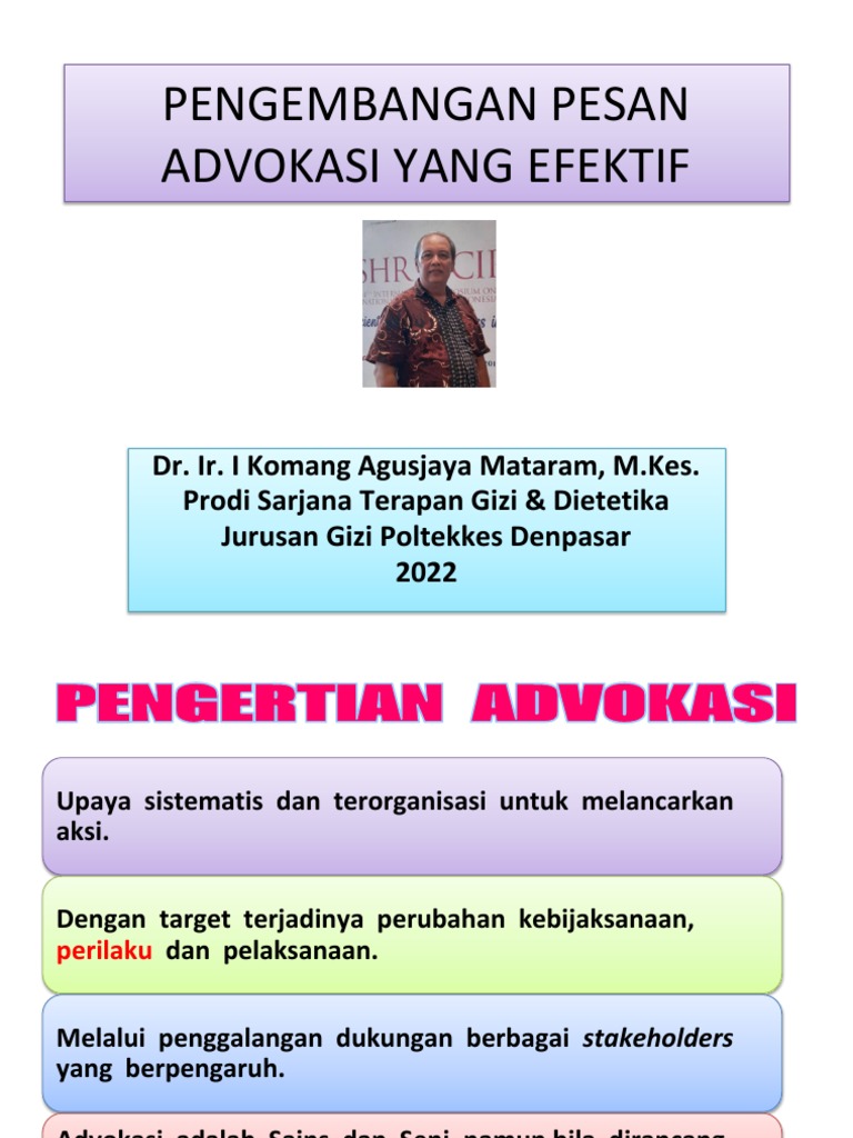 Pengembangan Pesan Advokasi Yang Efektif | PDF