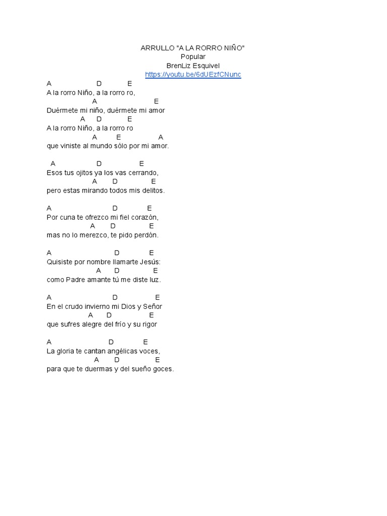 Arrullo - A La Rorro - PDF | PDF