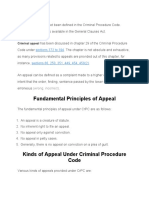 Fundamental principles of criminal appeal in India