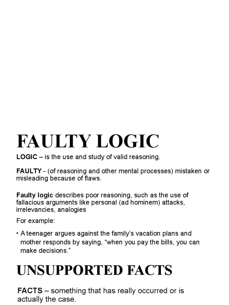 Faulty Logic PDF Fallacy Cognition