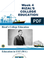 Week 4 - Rizal's College Education