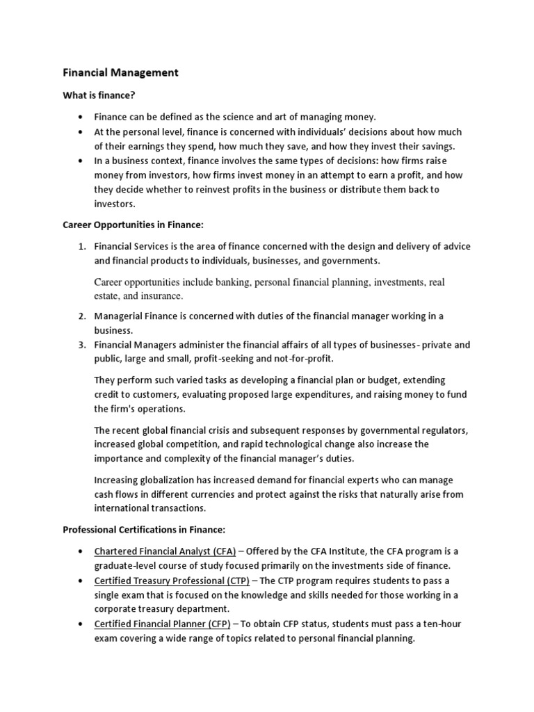 Understanding Financial Management Basics | PDF | Corporate Governance ...