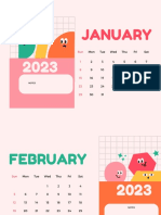 2023 Calendar with Notes