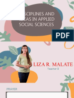 APPLIED SOCIAL SCIENCES IDEAS AND DISCIPLINES
