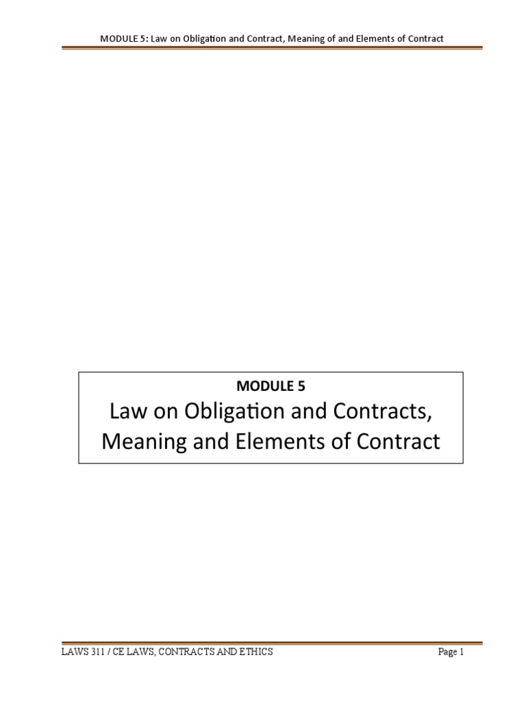 Ce Laws 2 | PDF | Law Of Obligations | Legal Concepts