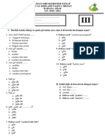 UJIAN MID SEMESTER GENAP Kls 3 Bahasa Arab