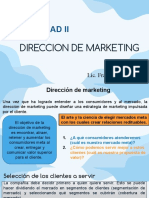 Unidad II DIRECCION DE MARKETING