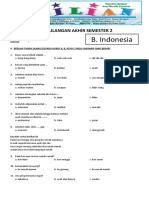 Soal UAS Bahasa Indonesia Kelas 1 SD Semester 2 Dan Kunci Jawaban 