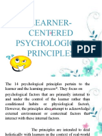 Learner Centered Psychological Principles