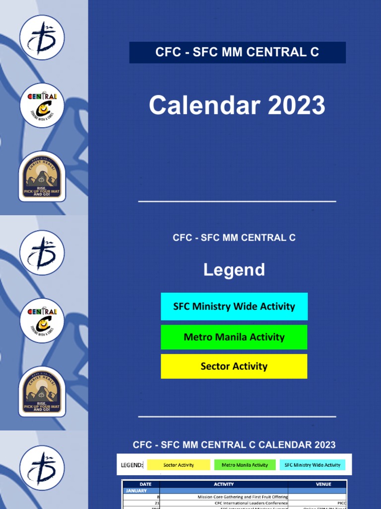 3 CFC SFC MM Central C Calendar 2023 | PDF