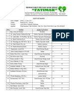 Daftar Hadir Penetapan Tim Prognas