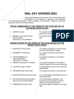 National Day Awards 2023