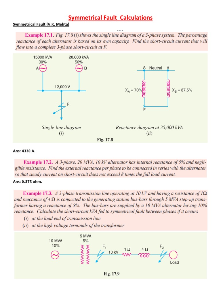 Fault Calculations | PDF | Electronics | Energy Technology