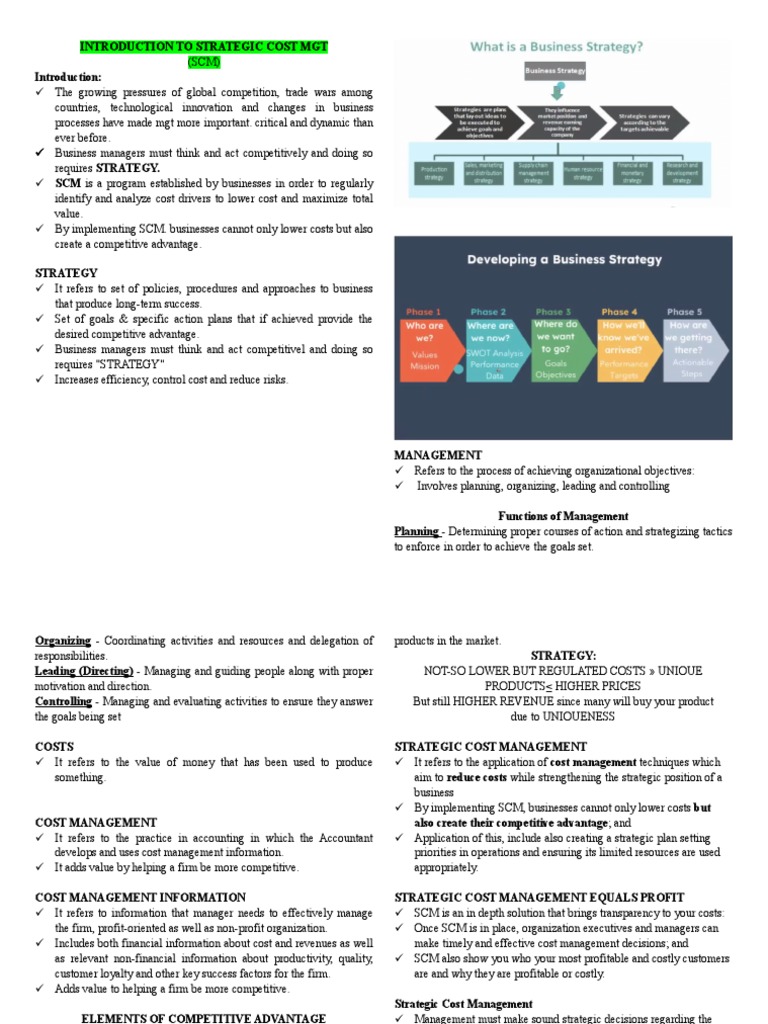 Introduction To Strategic Cost MGT | PDF | Strategic Management ...