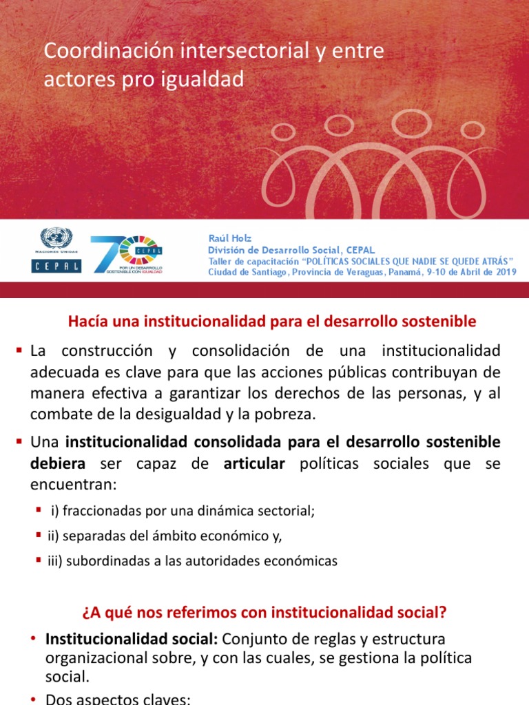 Coordinacion Intersectorial Entre Actores Pro Igualdad | PDF | America ...