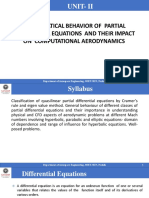 CFD Mathematical Behaviour of Partial Di