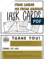 Task Cards: Writing Linear Equations From Graphs