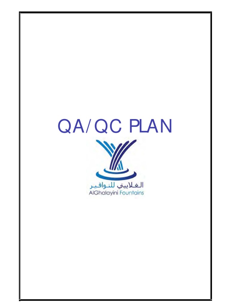 Qa Qc Plan Pdf Specification Technical Standard Calibration