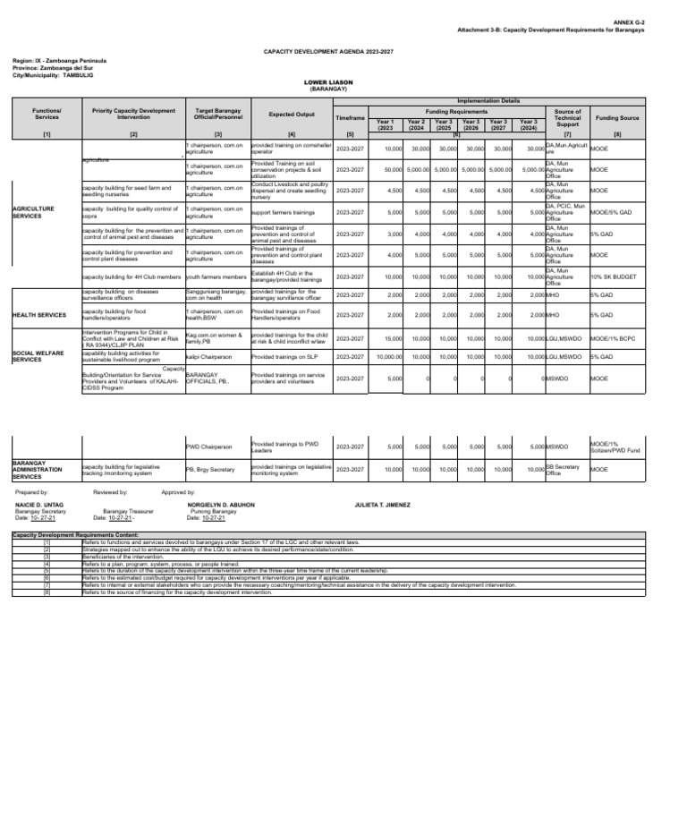 LOWER LIASON 3 Capacity Development Agenda PDF Capacity Building