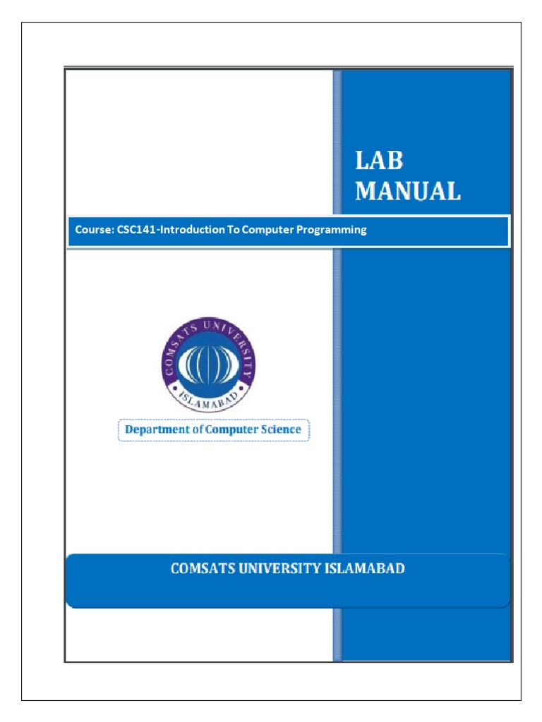 CSC103 - LabManual (For Students) | PDF | Pointer (Computer Programming ...