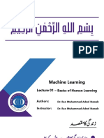 Lecture 01 - Basics of Human Learning