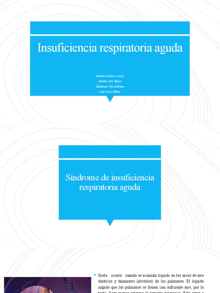 Insuficiencia Respiratoria Aguda PDF Tos Asma
