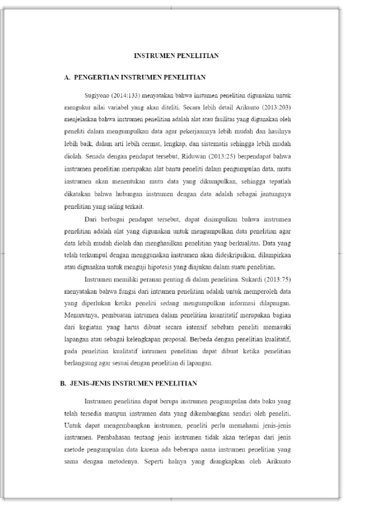 INSTRUMEN PENELITIAN A PENGERTIAN INSTRUMEN PENELITIAN PDF Download