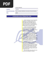 Download Hydrogen Essay by Michael W SN6309 doc pdf