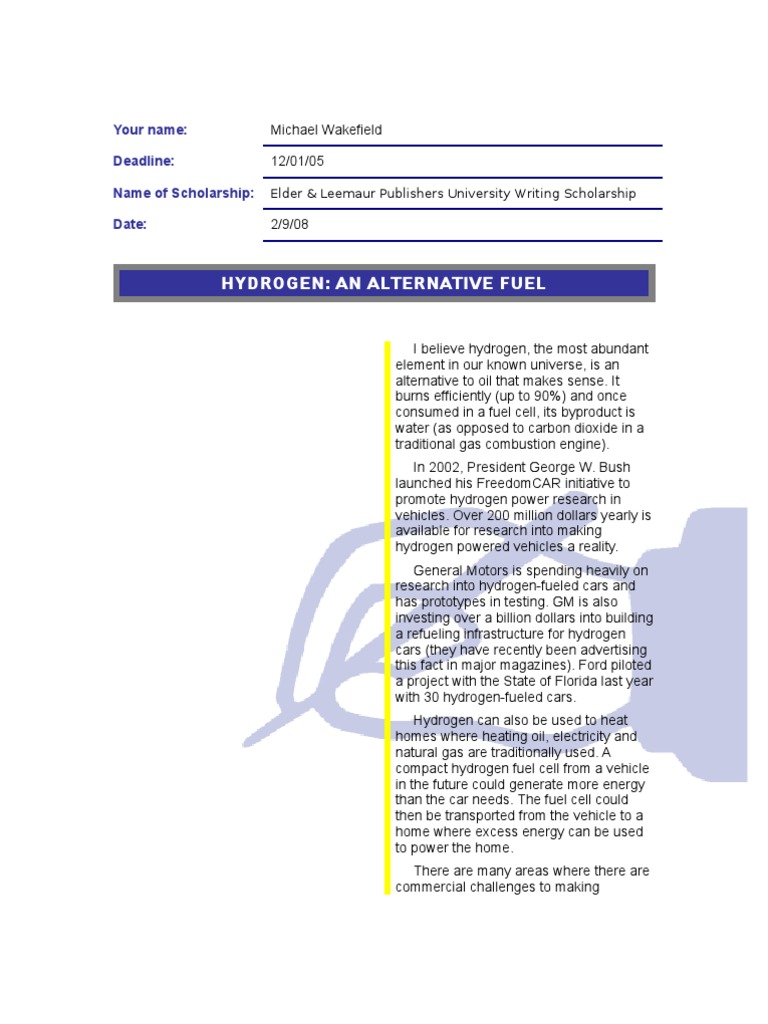 Where is hydrogen found picture