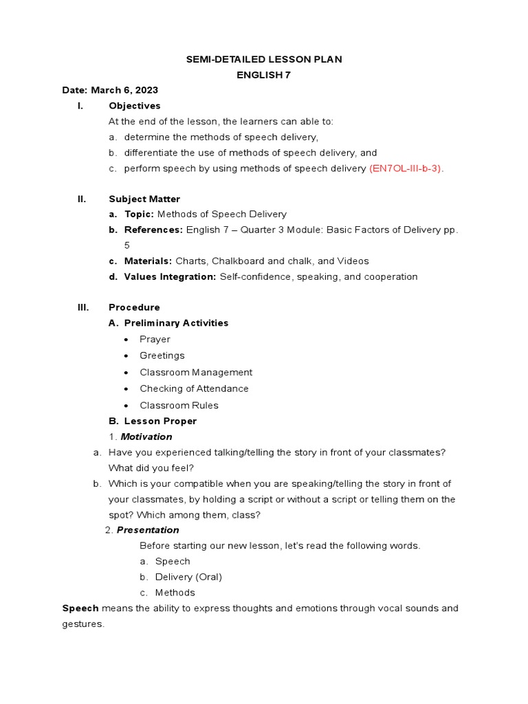 What Are The Methods Of Speech Delivery