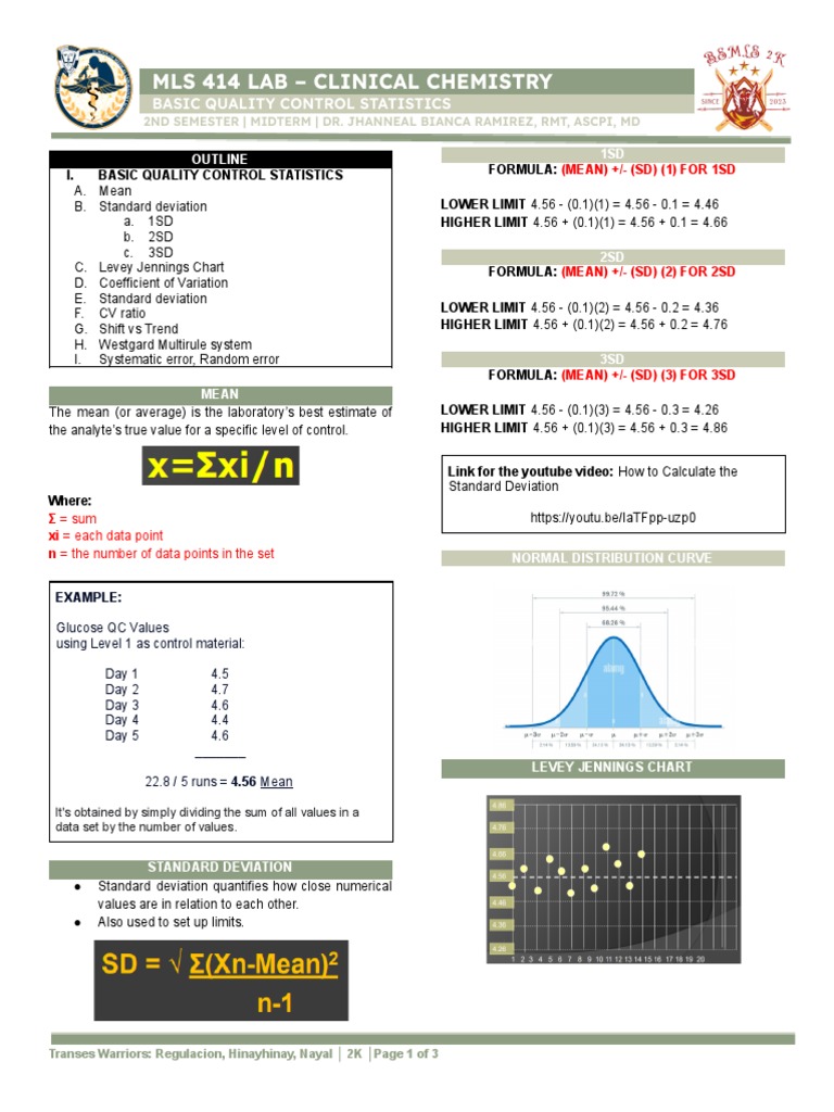 Basic Quality Control Statistics SPC MLS 2K CC Lab PDF PDF
