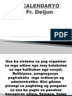 ANG CALENDARYO Fr. Deljun
