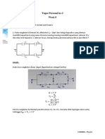 Tugas Personal Ke-2 Week 8: Capacitors and Capacitance & Current and Circuit 1