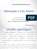 Mineração A Céu Aberto: Modelo de Blocos Visão Estratégica de Lavra